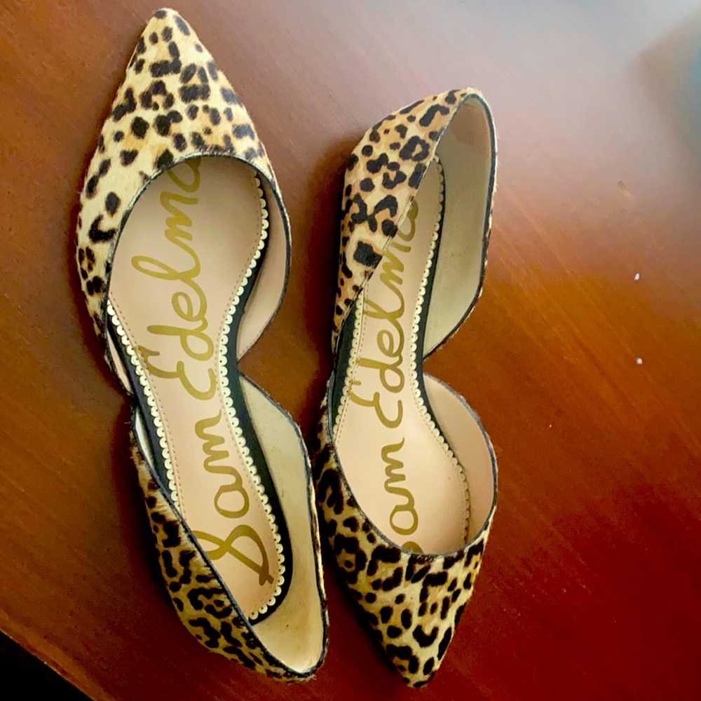 Sam Edelman RODNEY D'Orsay pony hair flats leopard